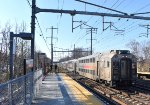 An eastbound NJT Multilevel Set is about to make its station stop at PJC on Track 2